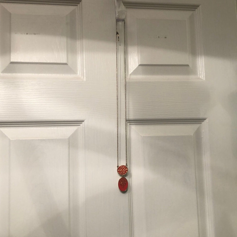 Orange and gold long necklace